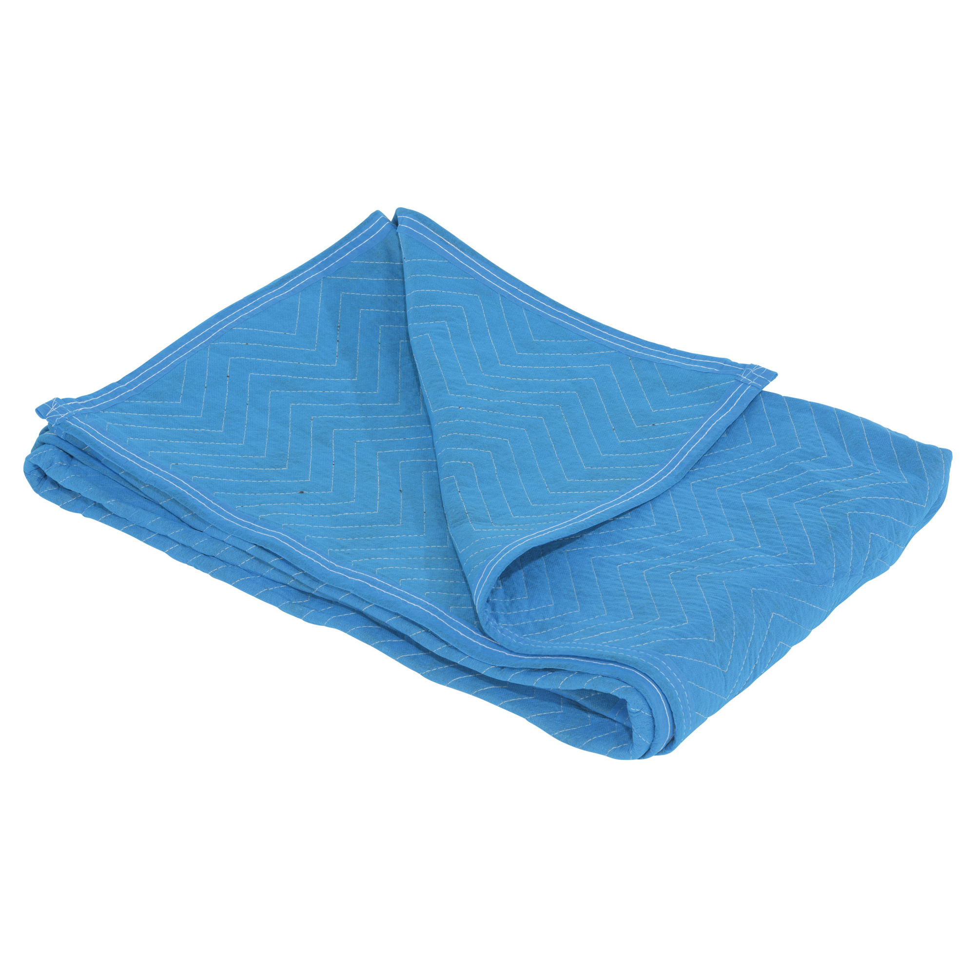 Vestil Moving Blanket - 80in. x 72in., Cotton Fabric, Blue, Model# QPC-7280-DP-1PK